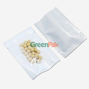 Clear Front White Back Vacuum Pouch Food Barrier Packaging